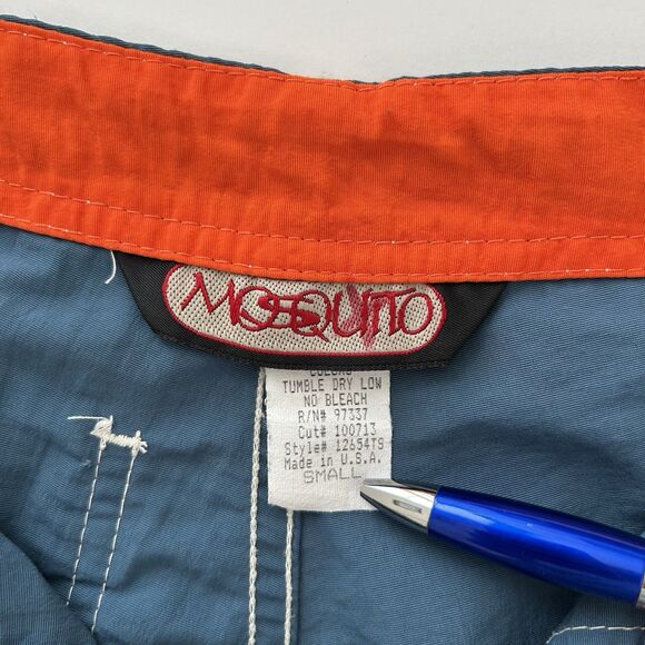 Vtg 90s Paratrooper Pants Mosquito Baggy Raver Mens Sz S Cargo Blue Made In USA - Picture 3 of 13